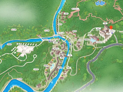 豆河镇结合景区手绘地图智慧导览和720全景技术，可以让景区更加“动”起来，为游客提供更加身临其境的导览体验。